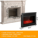 28.5 Inch Electric Fireplace Recessed With 3 Flame Colors