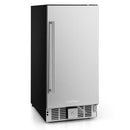 Compact Refrigerator With Adjustable Thermostat and Stainless Steel Door-Silver