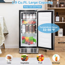 Compact Refrigerator With Adjustable Thermostat and Stainless Steel Door-Silver