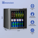 60 Can Beverage Mini Refrigerator With Glass Door