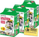 Fujifilm INSTAX Mini Instant Film (White, 20 Exposures, 3 Pack) w/ Microfiber Cloth