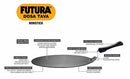 Hawkins FUTURA Q41 NDT33 Nonstick Flat Dosa Tava Griddle, 13 Inches
