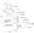 Guardian G5041 Eyewash/Drench Hose Unit, 45 Degree Panel Mounted