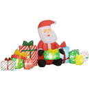 4.4' Inflatable Santa Claus and Gift Boxes w/ White LED Lights