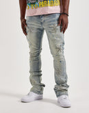 GFTD LA Stacked Rhinestone Denim Jeans