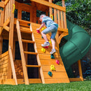 Buffalo Crossing Wooden Outdoor Swing Set - Green