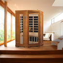 Golden Design: Dynamic Heming Elite 2-Person Corner Ultra Low EMF FAR Infrared Sauna | DYN-6225-02 Elite