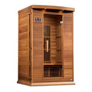 Golden Designs Sauna: Maxxus 2 Person Near Zero EMF FAR Infrared Carbon - Canadian Red Cedar - MX-K206-01-ZF CED
