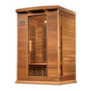 Golden Designs Sauna: Maxxus 2 Person Near Zero EMF FAR Infrared Carbon - Canadian Red Cedar - MX-K206-01-ZF CED