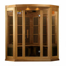 Golden Designs Sauna: Maxxus 3 Person Corner Low EMF FAR Infrared Carbon - Canadian Red Cedar - MX-K356-01 CED