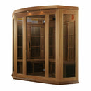 Golden Designs Sauna: Maxxus 3 Person Corner Low EMF FAR Infrared Carbon - Canadian Red Cedar - MX-K356-01 CED