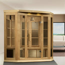 Golden Designs Sauna: Maxxus 3 Person Corner Near Zero EMF FAR Infrared Carbon - Canadian Hemlock - MX-K356-01-ZF