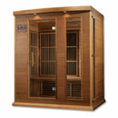 Golden Designs Sauna: Maxxus 3 Person Low EMF FAR Infrared Carbon - Canadian Red Cedar - MX-K306-01 CED