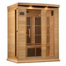 Golden Designs Sauna: Maxxus 3 Person Near Zero EMF FAR Infrared Carbon - Canadian Hemlock - MX-K306-01-ZF