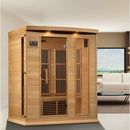 Golden Designs Sauna: Maxxus 3 Person Near Zero EMF FAR Infrared Carbon - Canadian Hemlock - MX-K306-01-ZF