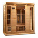 Golden Designs Sauna: Maxxus 4 Person Low EMF FAR Infrared Carbon - Canadian Hemlock - MX-K406-01