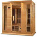 Golden Designs Sauna: Maxxus 4 Person Low EMF FAR Infrared Carbon - Canadian Hemlock - MX-K406-01