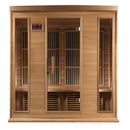 Golden Designs Sauna: Maxxus 4 Person Low EMF FAR Infrared Carbon Sauna - Canadian Red Cedar - MX-K406-01 CED