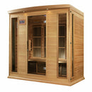 Golden Designs Sauna: Maxxus 4 Person Low EMF FAR Infrared Carbon Sauna - Canadian Red Cedar - MX-K406-01 CED