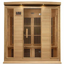 Golden Designs Sauna: Maxxus 4 Person Near Zero EMF FAR Infrared Carbon - Canadian Hemlock - MX-K406-01-ZF