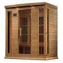 Golden Designs Sauna: Maxxus 4 Person Near Zero EMF FAR Infrared Carbon - Canadian Hemlock - MX-K406-01-ZF