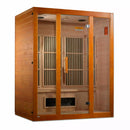 Golden Designs Sauna: Maxxus "Alpine" Dual Tech 3 person Low EMF FAR Infrared Sauna Canadian Hemlock
