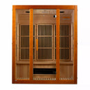 Golden Designs Sauna: Maxxus "Alpine" Dual Tech 3 person Low EMF FAR Infrared Sauna Canadian Hemlock