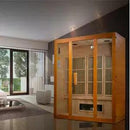Golden Designs Sauna: Maxxus "Alpine" Dual Tech 3 person Low EMF FAR Infrared Sauna Canadian Hemlock