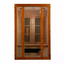 Golden Designs Sauna: Maxxus "Aspen" Dual Tech 2 person Low EMF FAR Infrared Sauna Canadian Hemlock