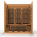 Golden Designs Sauna: Maxxus "Avignon Edition" 3 Person Near Zero EMF FAR Infrared Carbon - Canadian Red Cedar - MX-K306-01-ZF CED