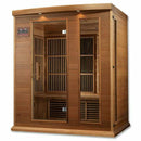 Golden Designs Sauna: Maxxus "Avignon Edition" 3 Person Near Zero EMF FAR Infrared Carbon - Canadian Red Cedar - MX-K306-01-ZF CED