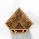 Golden Designs Sauna: Maxxus "Chaumont Edition" 3 Person Corner Near Zero EMF FAR Infrared Carbon - Canadian Red Cedar - MK-K356-01-ZF CED