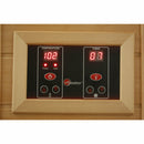 Golden Designs Sauna: Maxxus "Chaumont Edition" 3 Person Corner Near Zero EMF FAR Infrared Carbon - Canadian Red Cedar - MK-K356-01-ZF CED