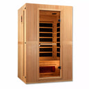 Golden Designs Sauna: Maxxus "Serenity" Dual Tech 2 person Low EMF FAR Infrared Sauna Canadian Hemlock
