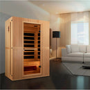 Golden Designs Sauna: Maxxus "Serenity" Dual Tech 2 person Low EMF FAR Infrared Sauna Canadian Hemlock