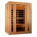 Golden Designs Sauna: Maxxus "Trinity" Dual Tech 3 person Low EMF FAR Infrared Sauna Canadian Hemlock