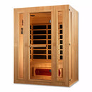 Golden Designs Sauna: Maxxus "Trinity" Dual Tech 3 person Low EMF FAR Infrared Sauna Canadian Hemlock