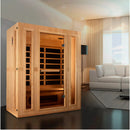Golden Designs Sauna: Maxxus "Trinity" Dual Tech 3 person Low EMF FAR Infrared Sauna Canadian Hemlock