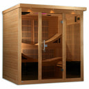Golden Designs Sauna: "Monaco Elite" 6 Person PureTech™ Near Zero Far Infrared Sauna - GDI-6996-01