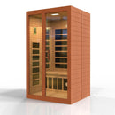 Golden Designs Sauna: Santiago 2 Person Ultra Low EMF FAR Infrared Sauna