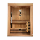 Golden Designs Sauna: "Sundsvall Edition" 2 Person Traditional Steam Sauna - Canadian Red Cedar