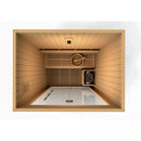 Golden Designs Sauna: "Sundsvall Edition" 2 Person Traditional Steam Sauna - Canadian Red Cedar
