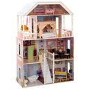 Savannah Wooden Dollhouse, Over 4 Feet Tall With Porch Swing and 14 Accessories