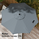 8-ribs Umbrella Canopy Replacement for Lyon 9FT