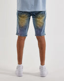 Grindhouse Distressed Splatter Denim Shorts