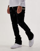 Guapi Velour Stacked Monogram Jeans