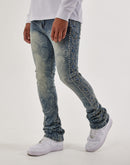 Guapi Rivets Stacked Denim Jeans