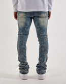 Guapi Rivets Stacked Denim Jeans