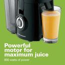 Hamilton Beach 67601 Big Mouth Juice Extractor, Black 110v