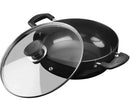 Vinod Hard Anodized Deep Kadai with Glass Lid 20cm 2.1 Liters